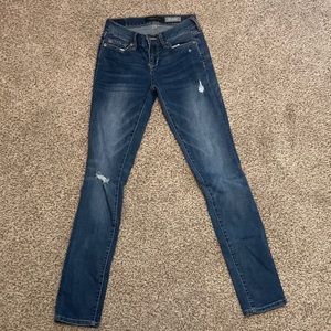 Aeropostale Ripped Blue Skinny Jeans